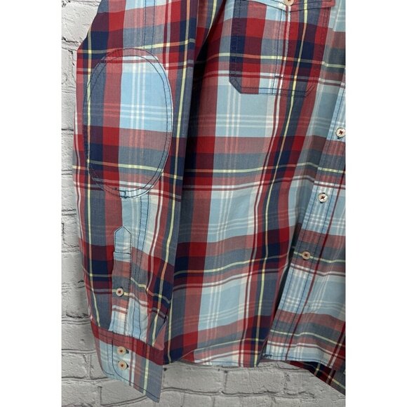 BODEN Mens’ Blue Red Plaid Button Up Long Sleeve Shirt Size XL - Picture 3 of 8